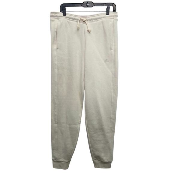 Adidas Women's Performance Loose Fit Jogger Sweatpants Cream Size Medium Heavy